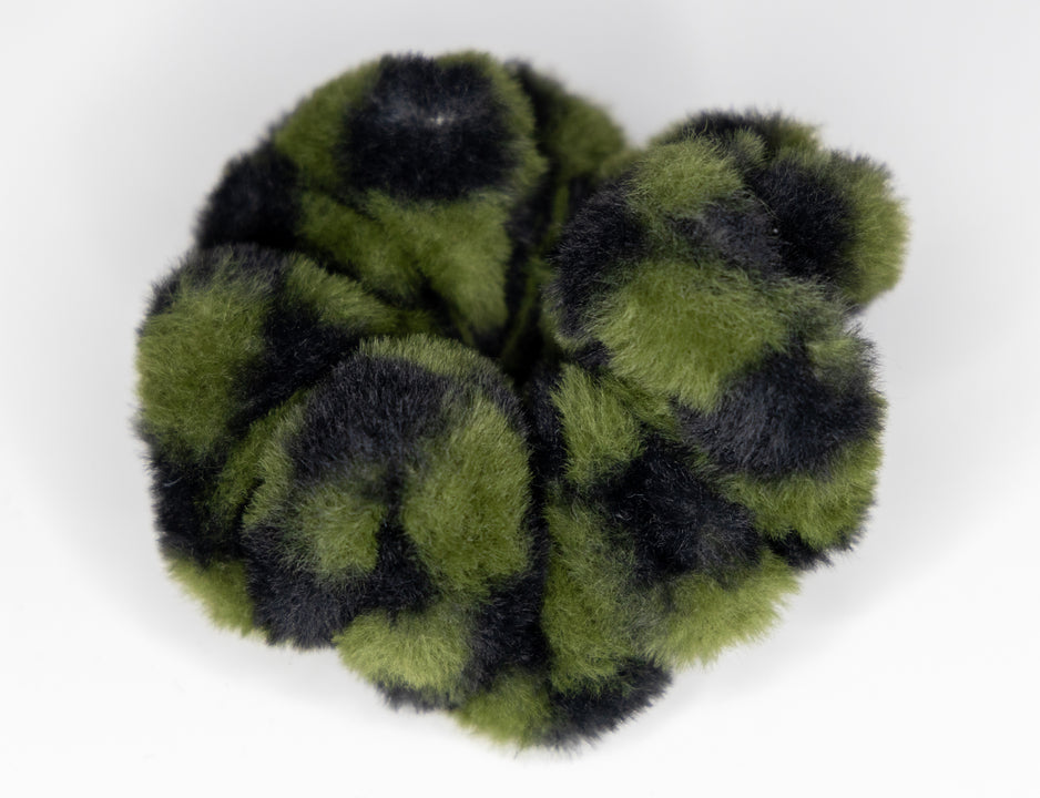 Green Checked scrunchie