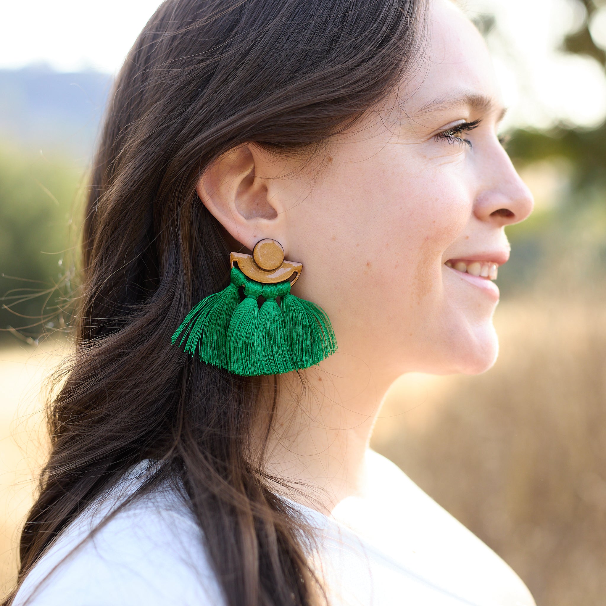 Becka Earrings Green