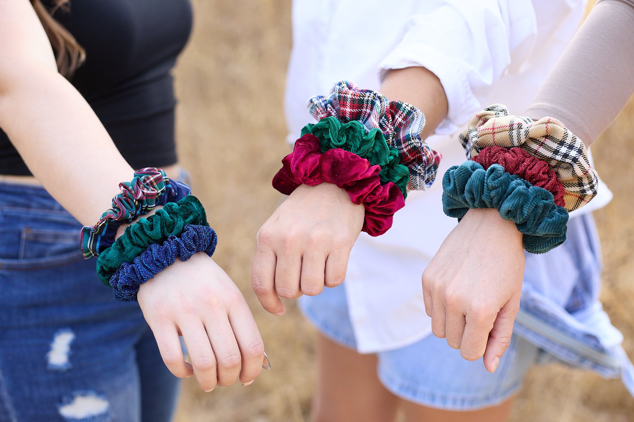 Plaid Scrunchie B-Berry Inspired