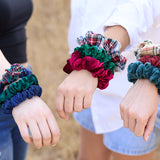 Plaid Scrunchie Holiday Inspired White