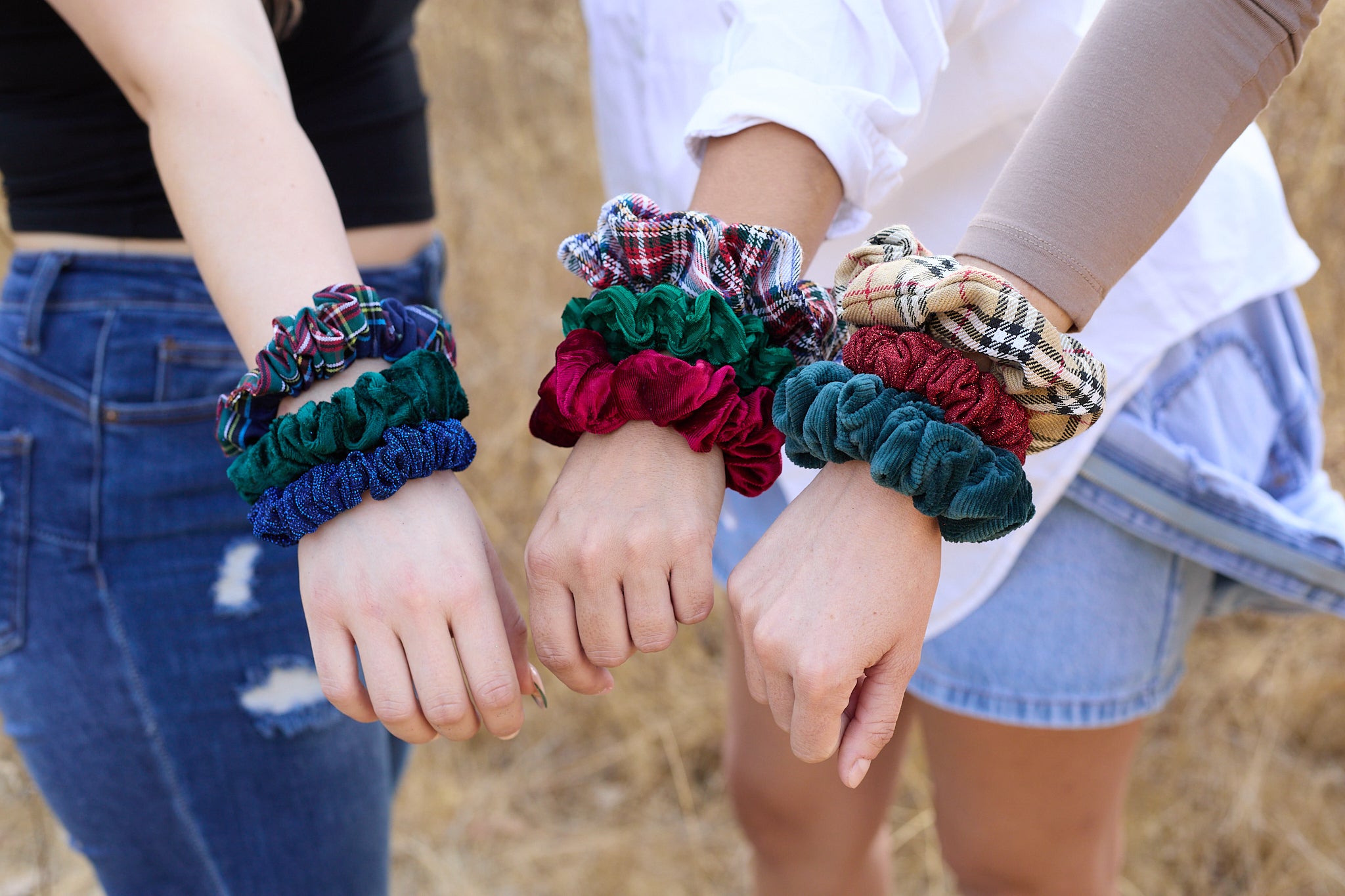 Glitter Scrunchie Black