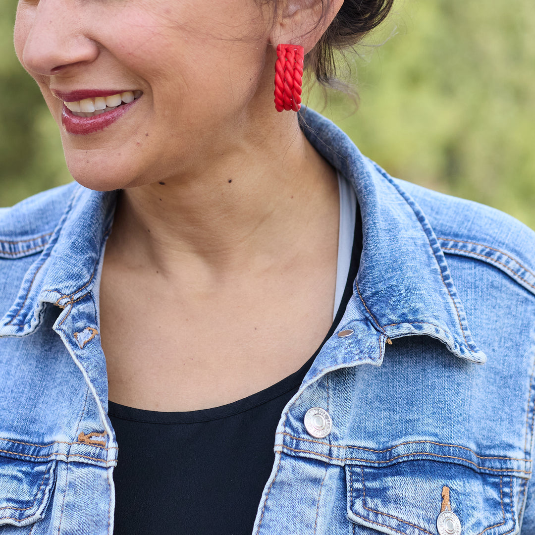 Jennifer Earrings Red