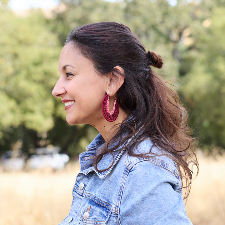 Gina Earrings Forest Green