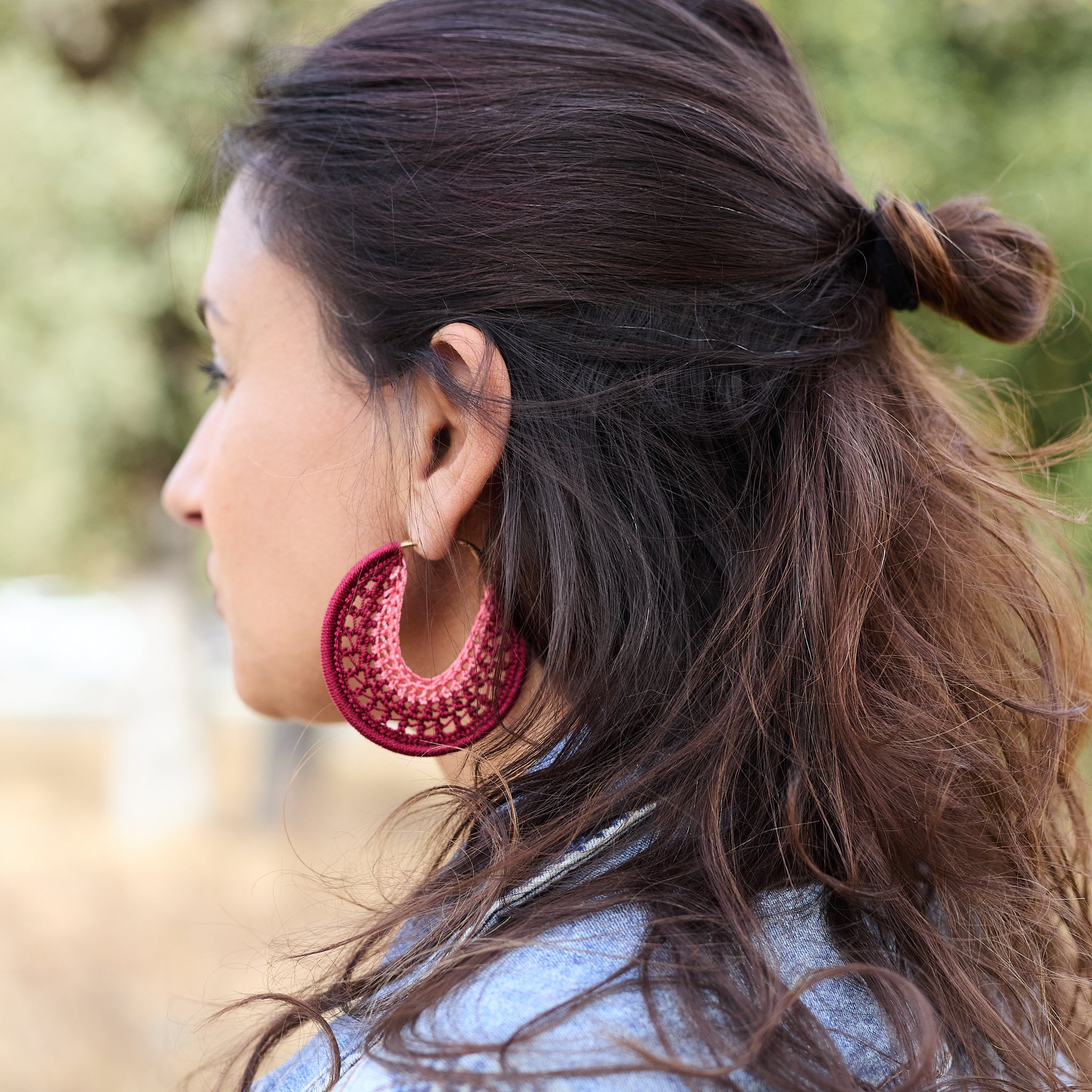 Gina Earrings Green & Yellow