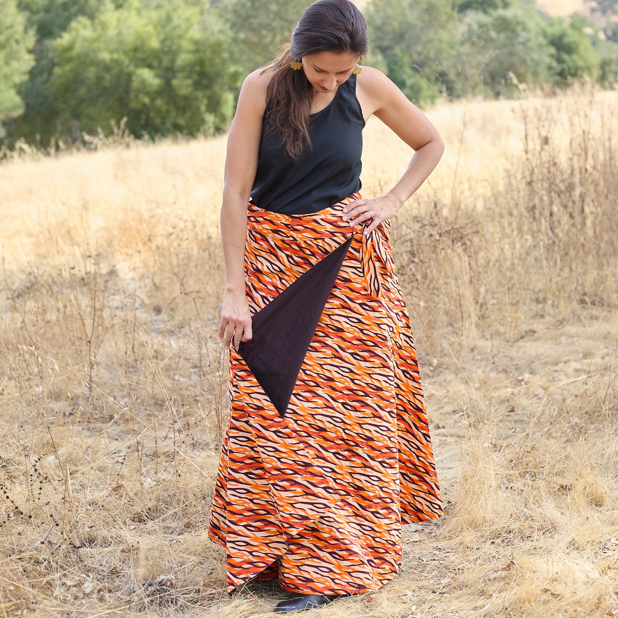 Doris Double-Sided Wrap Skirt