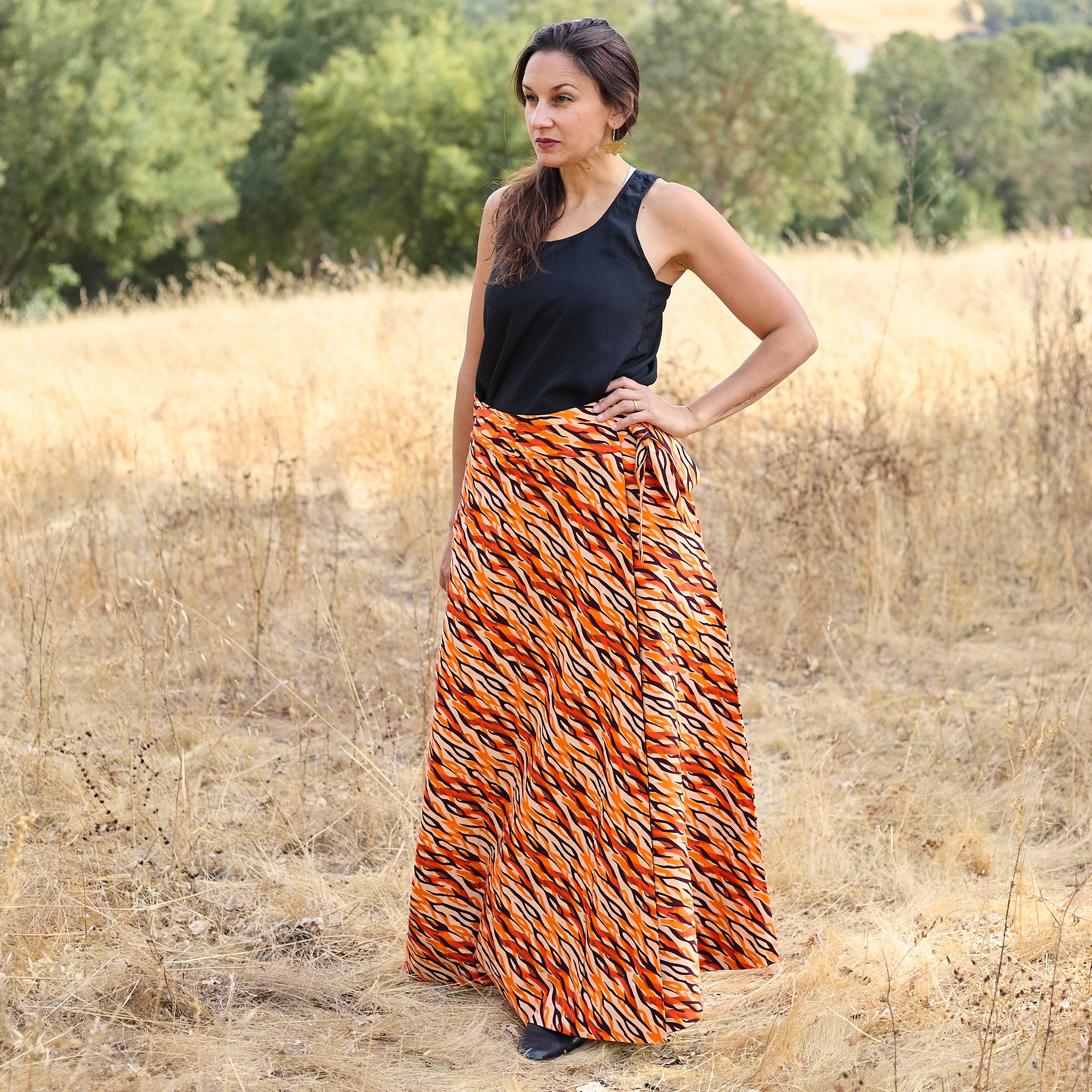 Doris Double-Sided Wrap Skirt