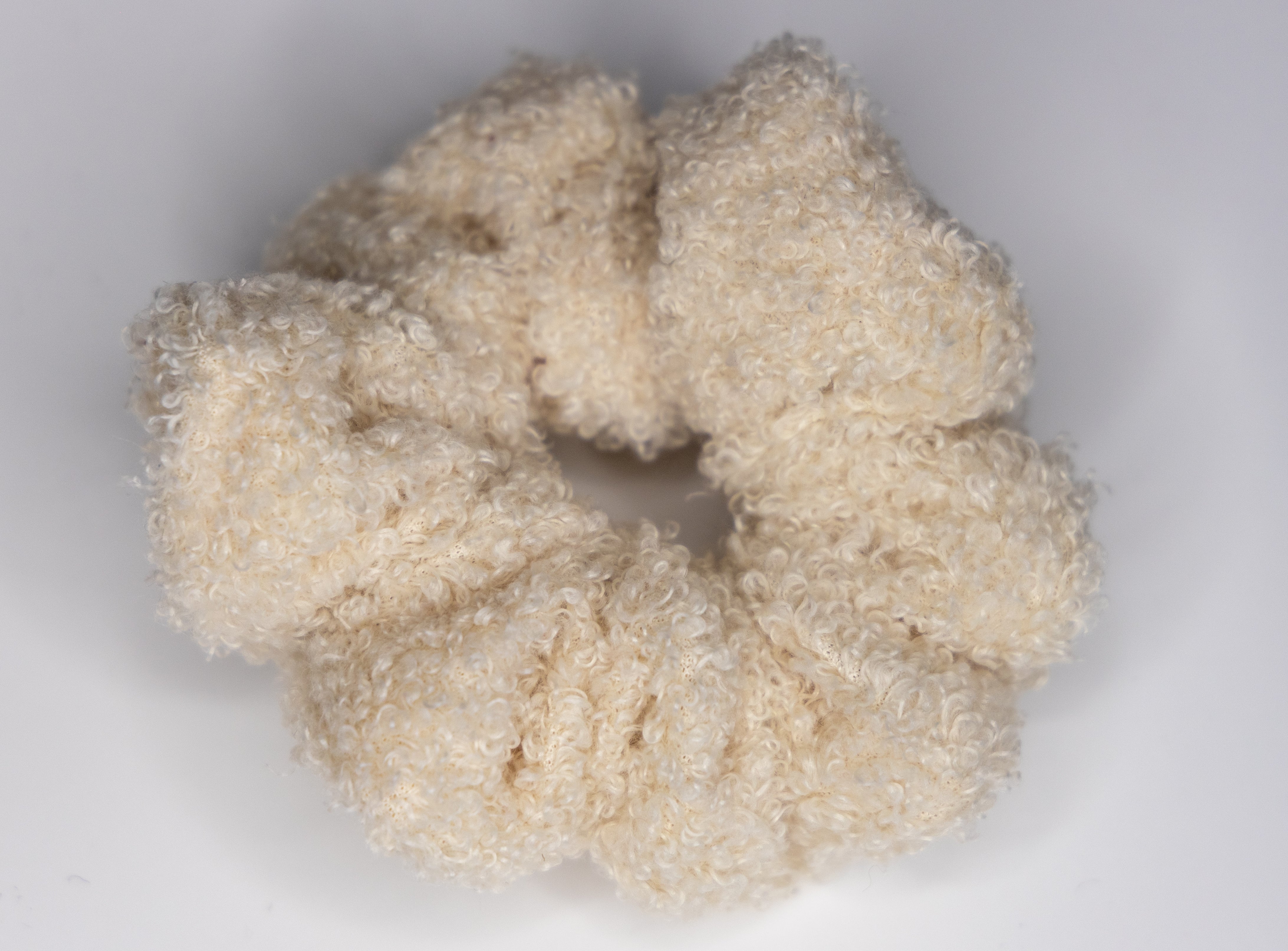 Ivory Fluffy Scrunchie