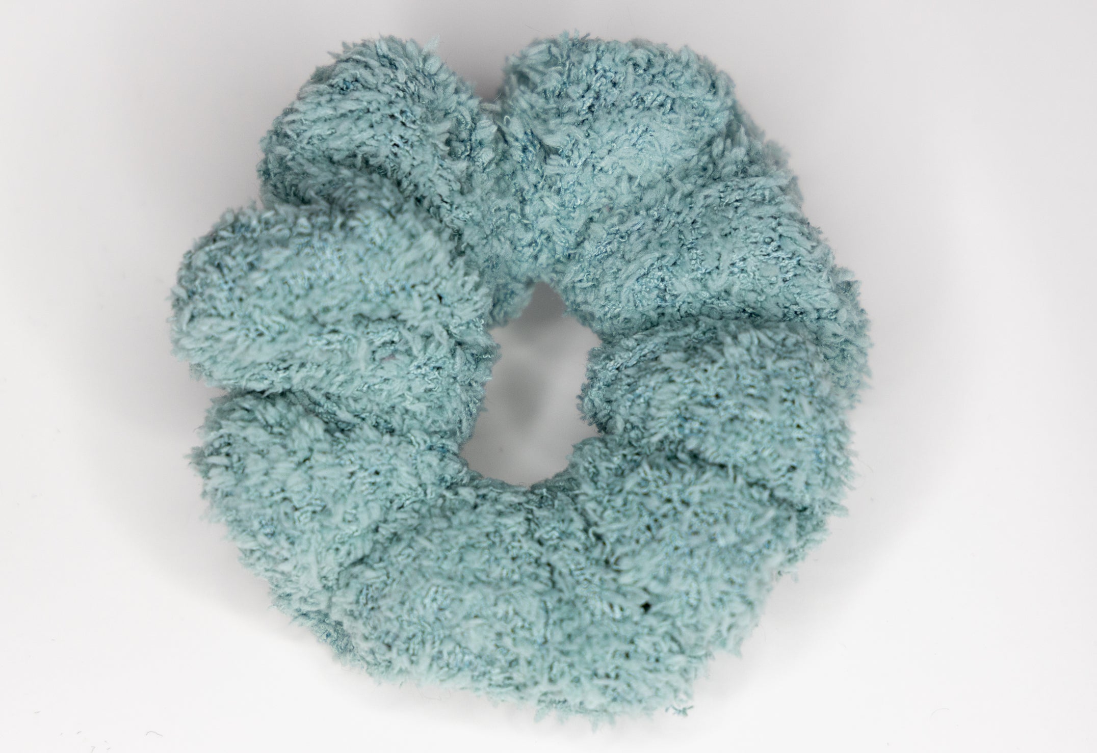 Light Turquoise Fluffy Scrunchie