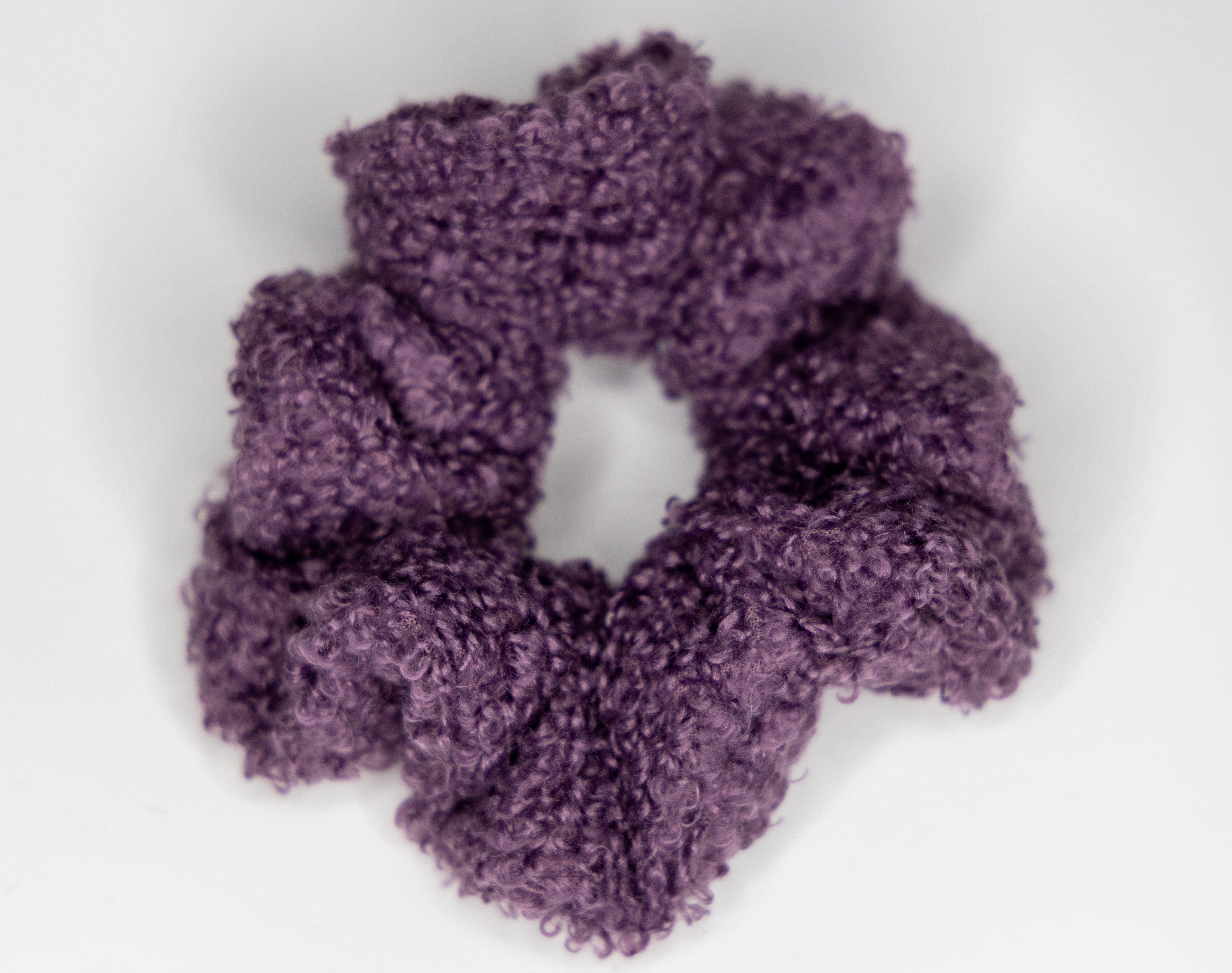 Purple Heart Fluffy Scrunchie