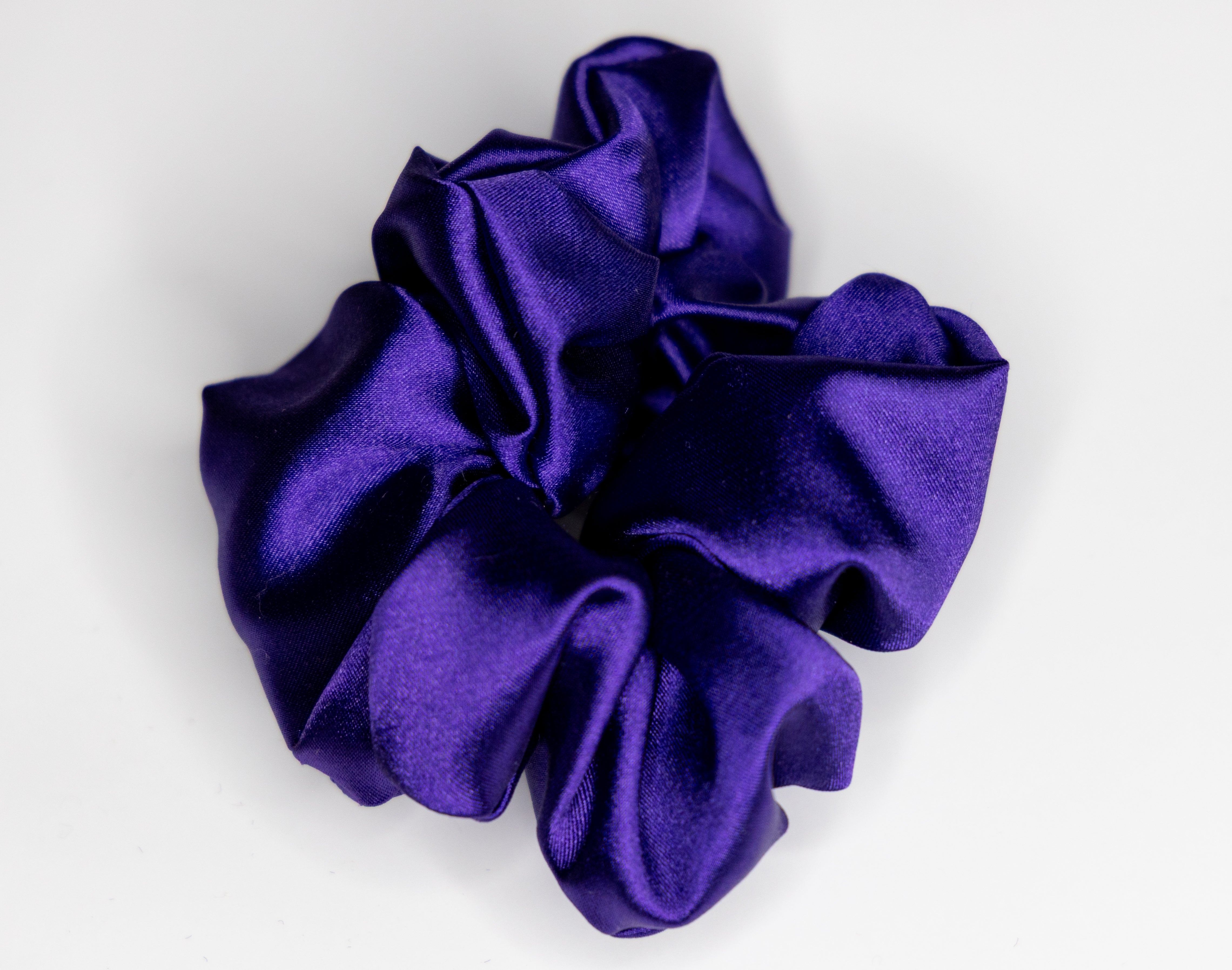 Purple jewel toned Satin scrunchie