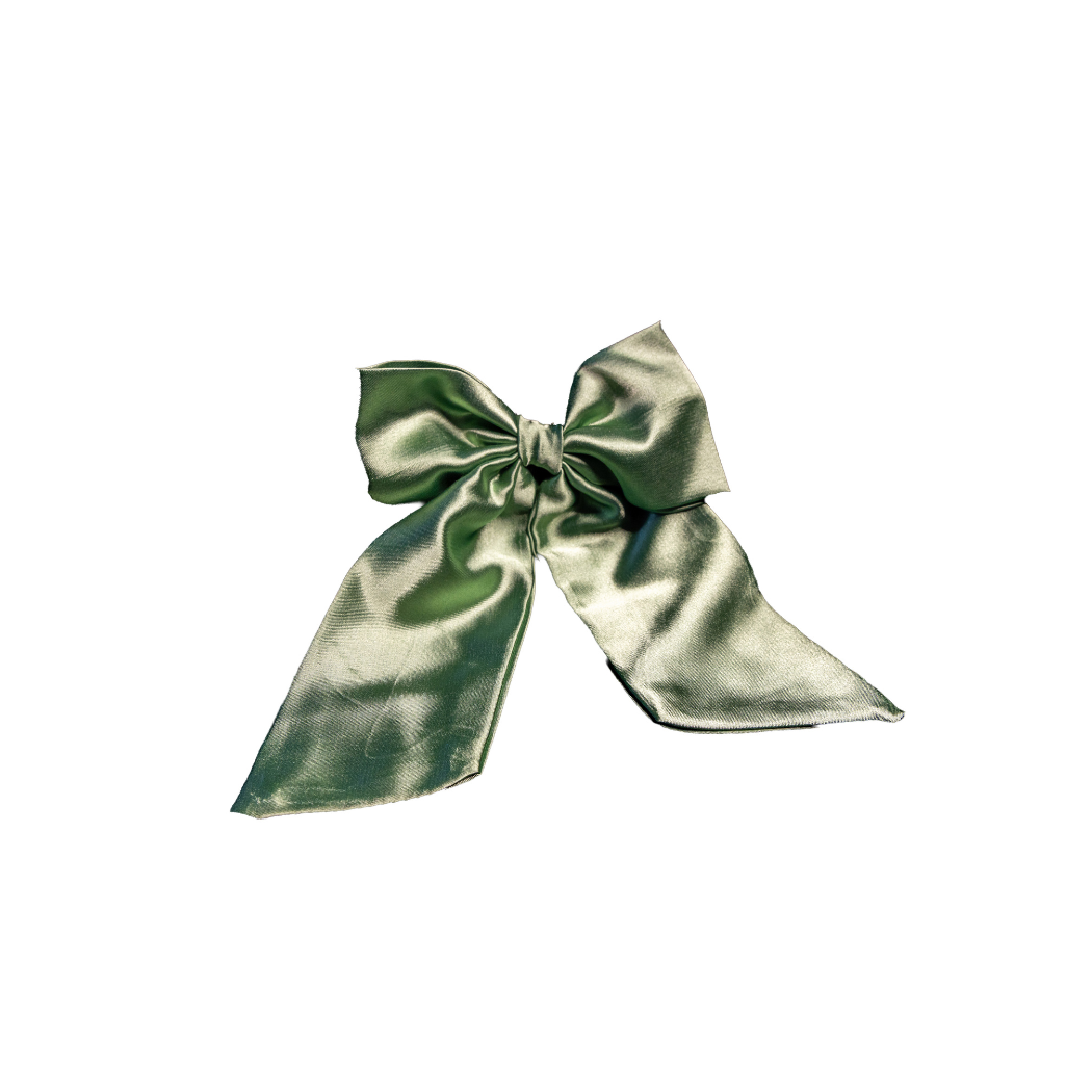 Sage Satin Bow