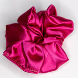 Vibrant Magenta Satin Scrunchie