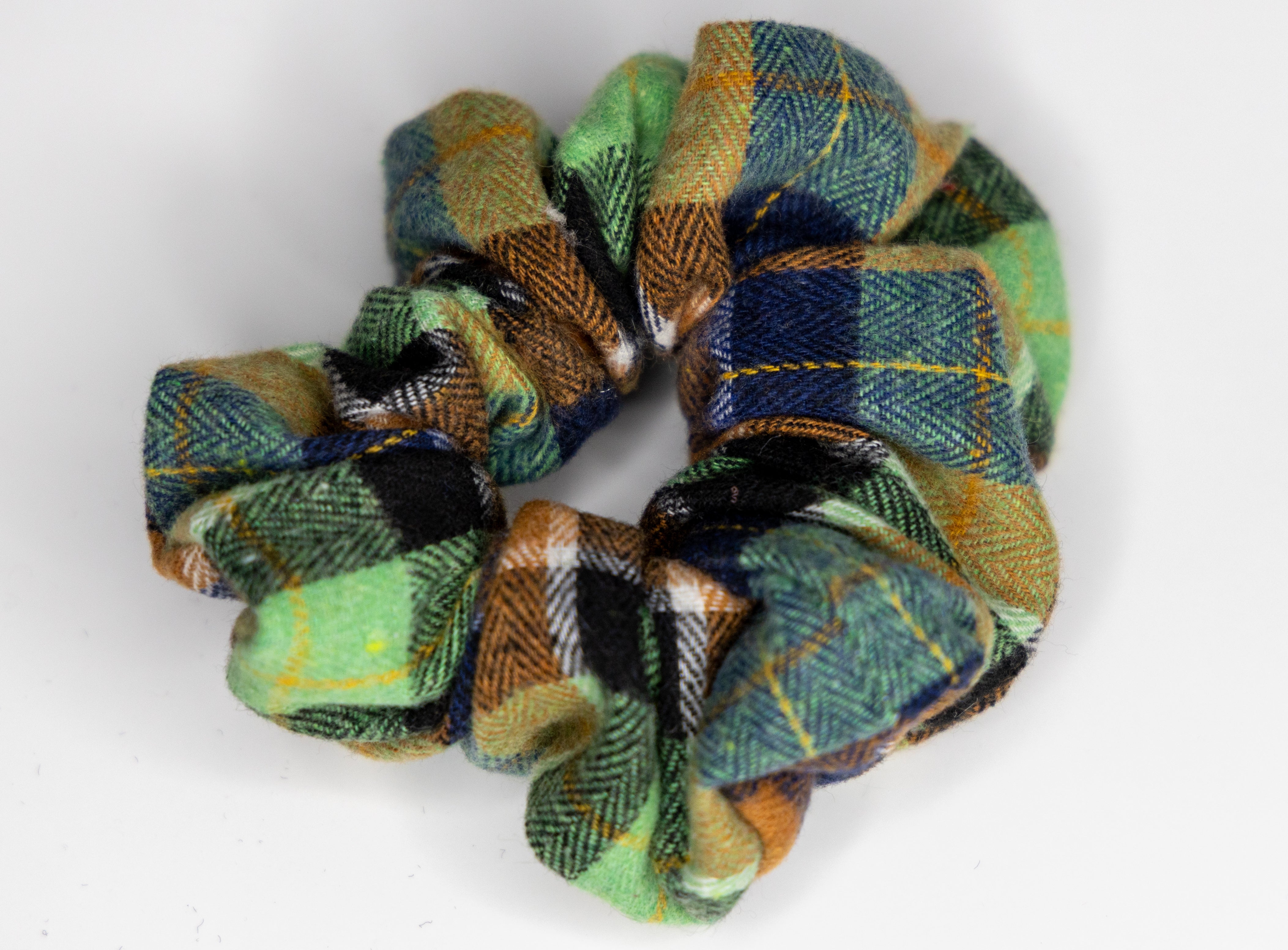 Winter mint checked scrunchie