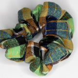Winter mint checked scrunchie