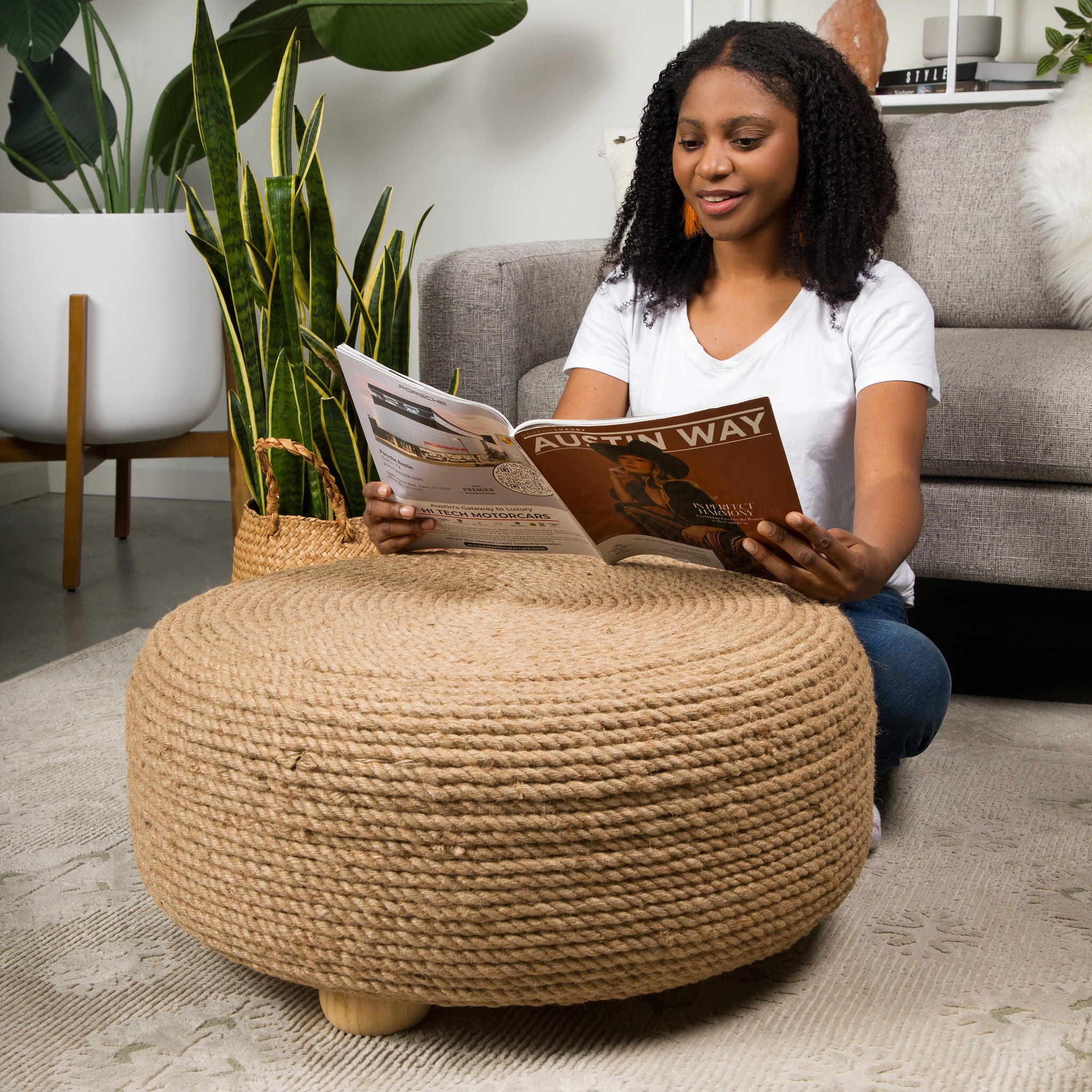 Valerie Upcycled Tire Ottoman