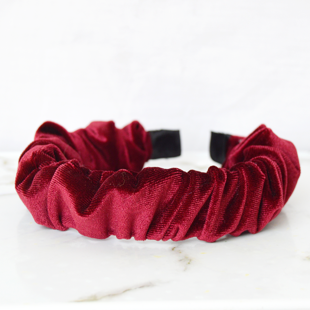 Velvet Headband Ruby