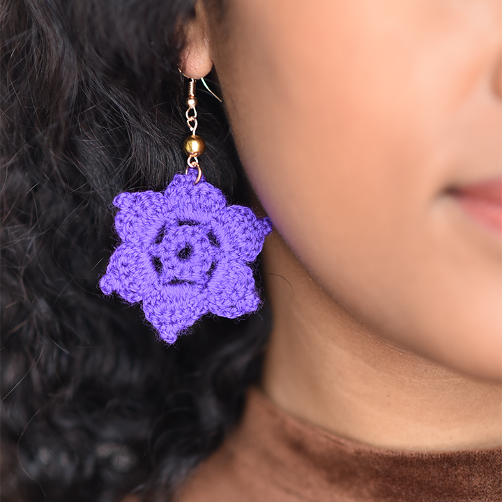 Crochet Floral Earrings