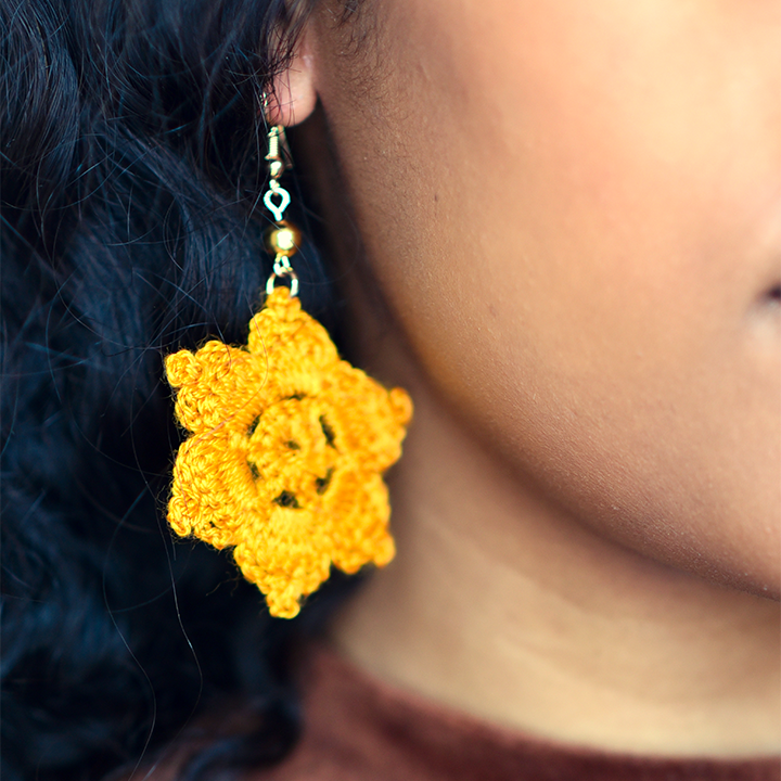 Crochet Floral Earrings