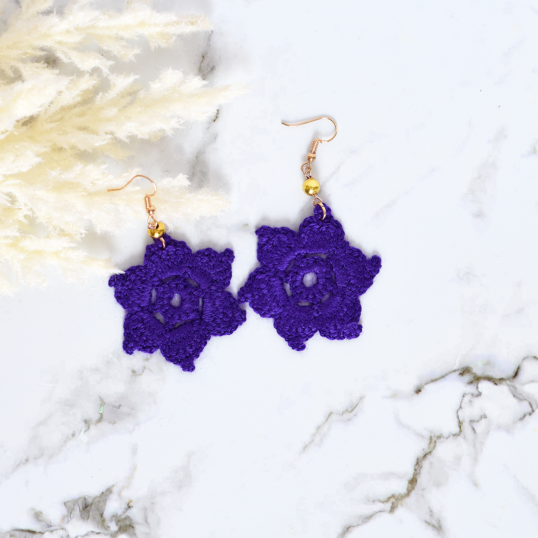 Crochet Floral Earrings