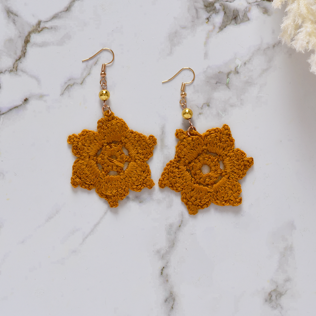 Crochet 2025 flower earrings