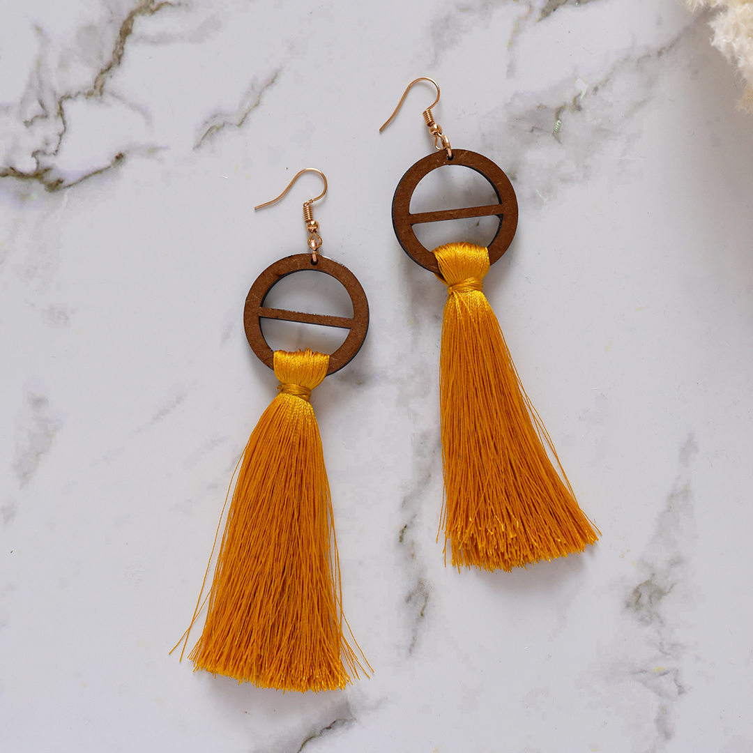 Lynne hreaded Wheel Earrings