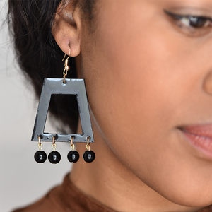 Trapezoid Beaded Earrings