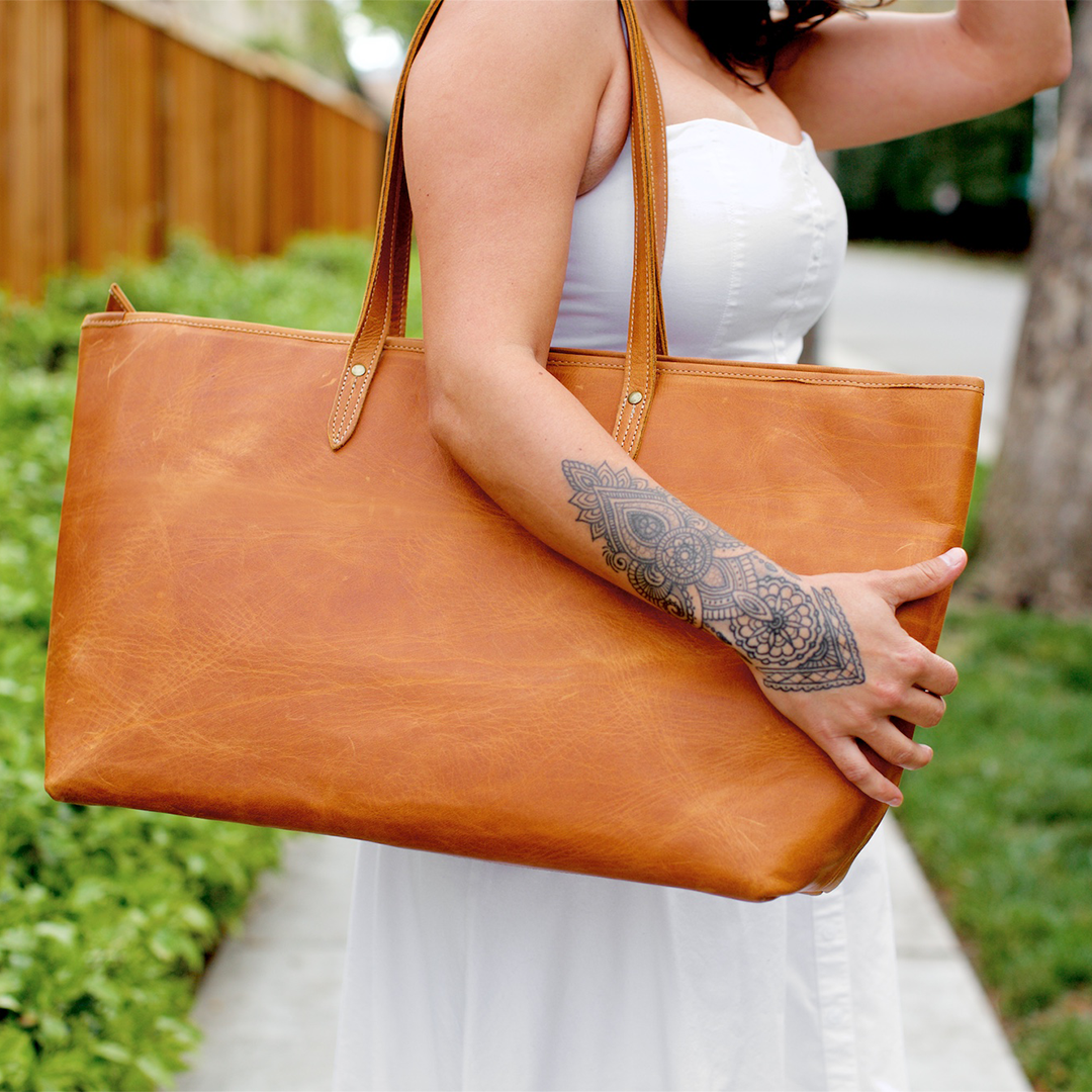 Oversized leather tote sales