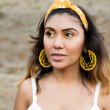 Ayca Hoop Earrings Yellow