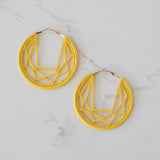 Ayca Hoop Earrings Yellow