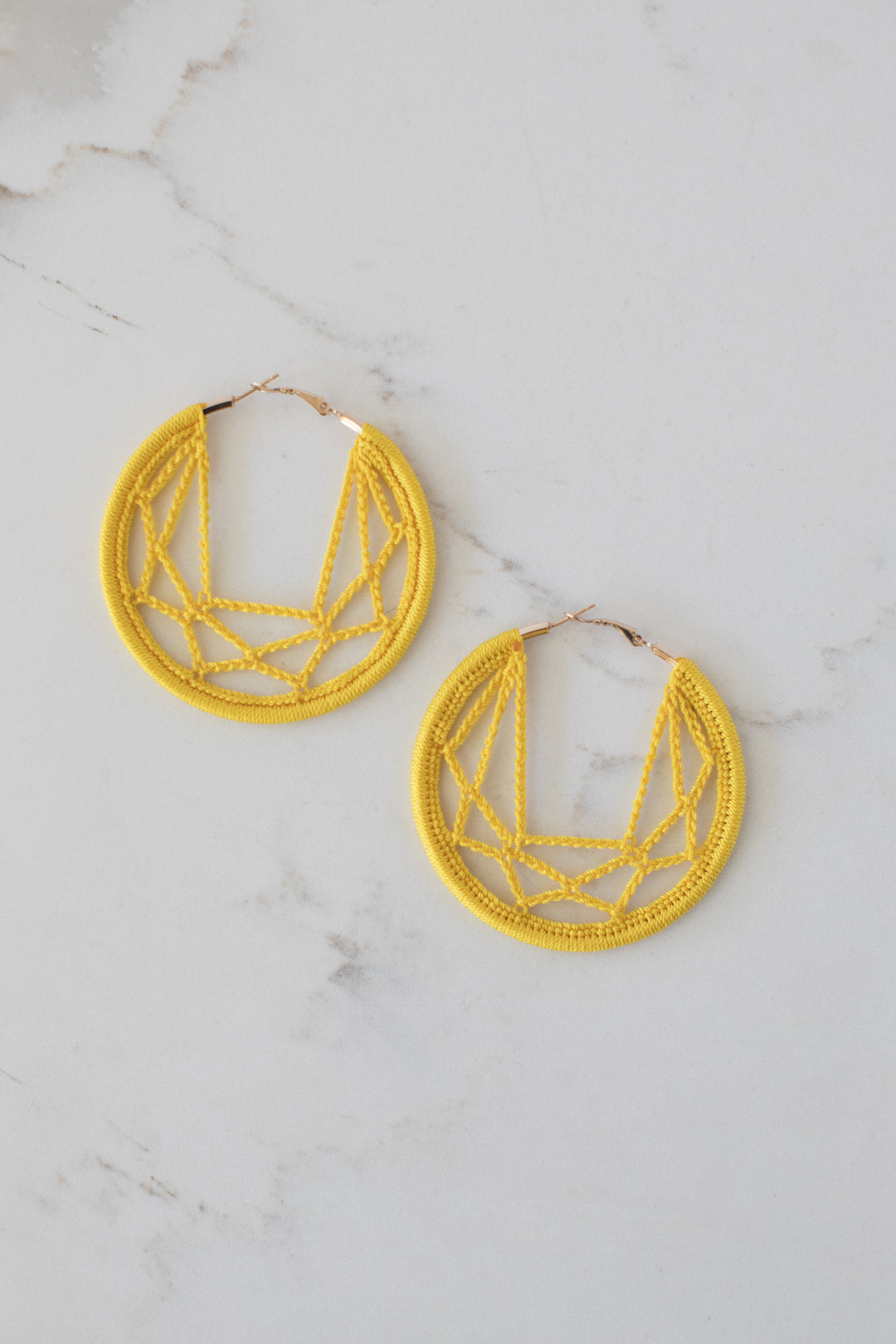 Ayca Hoop Earrings Magenta