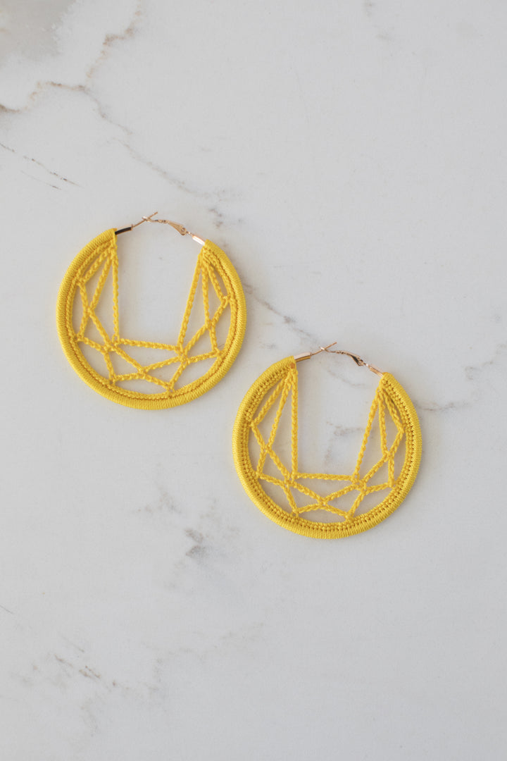 Ayca Hoop Earrings Pink