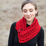 Laura Cowl Scarf Maroon