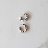 Dr Christine Earrings Brown Cow Print