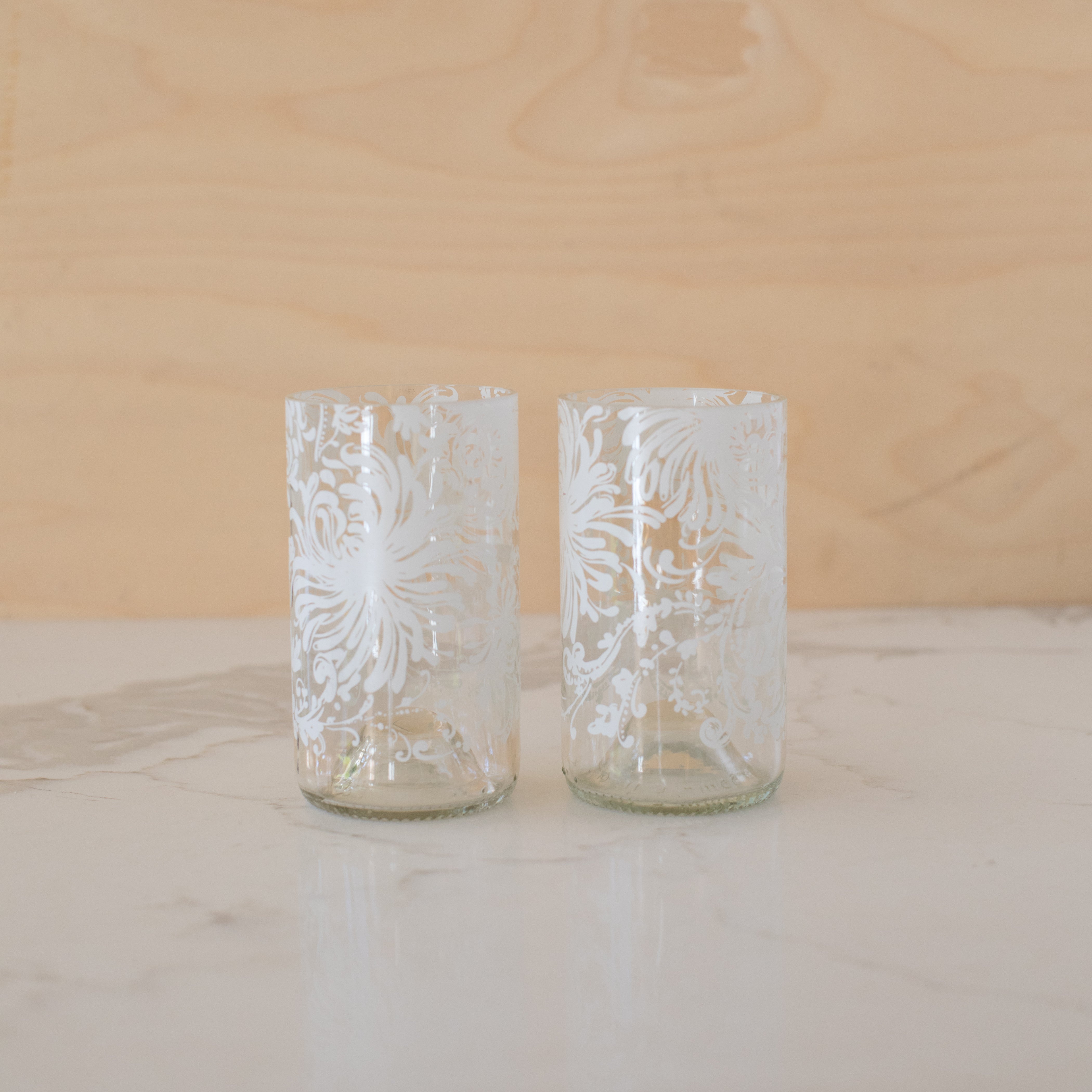 Floral Multi-Functional Glasses Set of 2